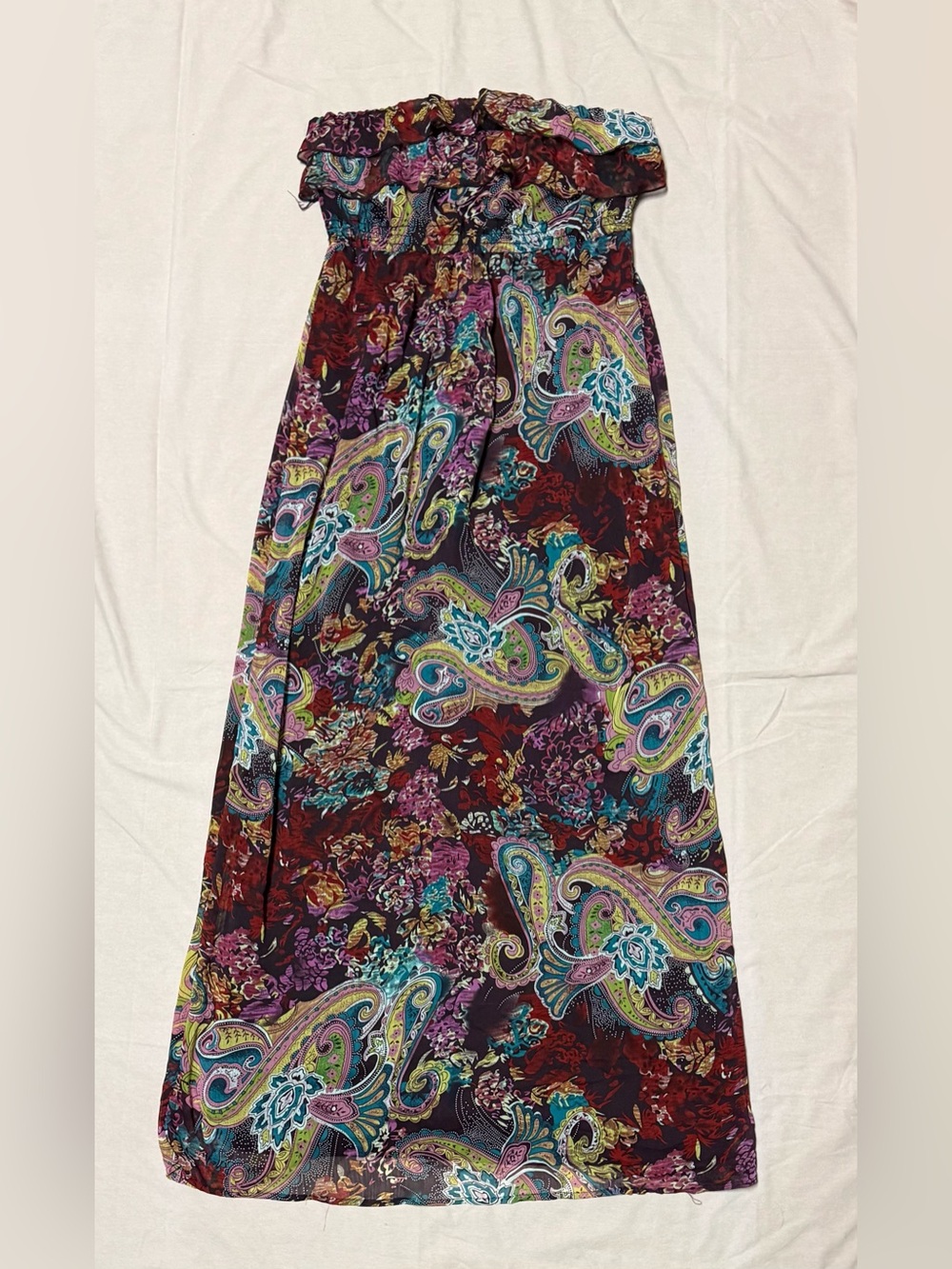 Xhilaration Purple Paisley Maxi dress